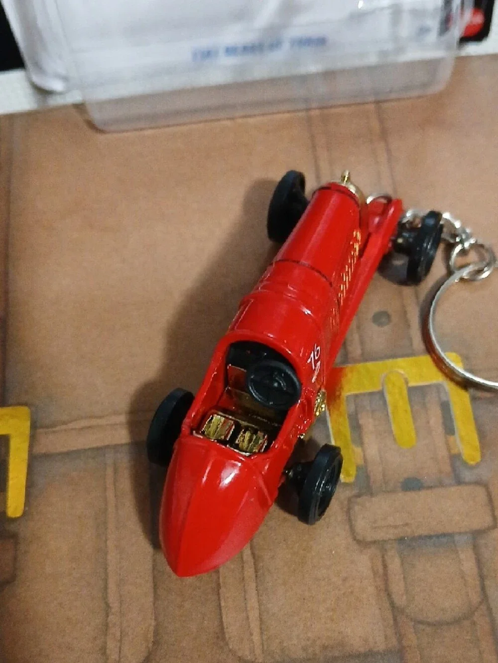 Red & Gold Fiat Beast of Turin Toy Car Keychain